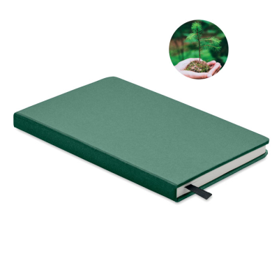 Picture of A5 RECYCLED PAGE NOTE BOOK in Green