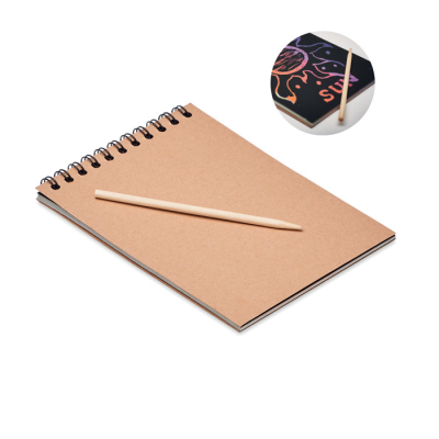 Picture of SCRATCHING PAPER NOTE BOOK in Brown