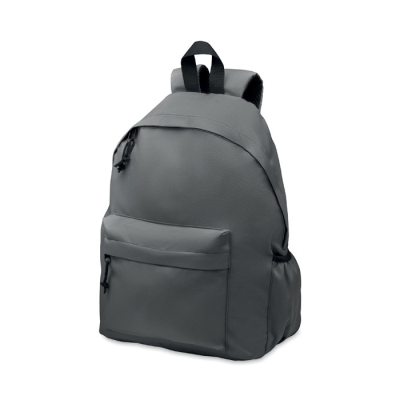 Picture of 600D RPET POLYESTER BACKPACK RUCKSACK in Grey.