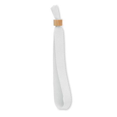 Picture of RPET POLYESTER WRIST BAND in White.