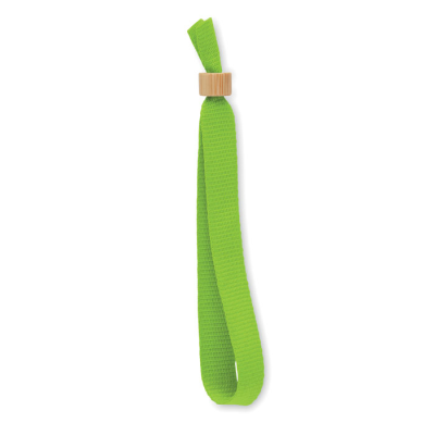 Picture of RPET POLYESTER WRIST BAND in Green.