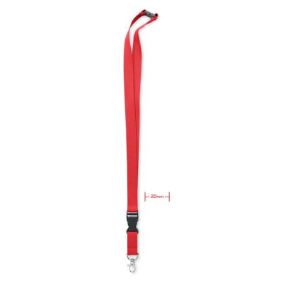 Picture of 20mm COTTON LANYARD in Red.