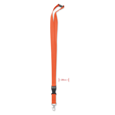 Picture of 20mm COTTON LANYARD in Orange.
