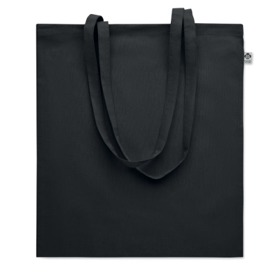 Picture of ORGANIC COTTON SHOPPER TOTE BAG in Black.