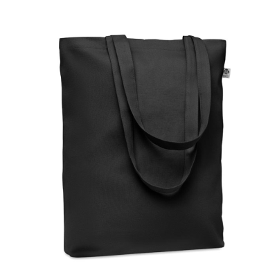 Picture of CANVAS SHOPPER TOTE BAG 270 GR & M² in Black.