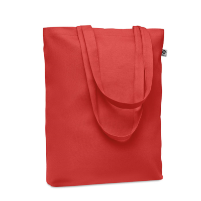 Picture of CANVAS SHOPPER TOTE BAG 270 GR & M² in Red.