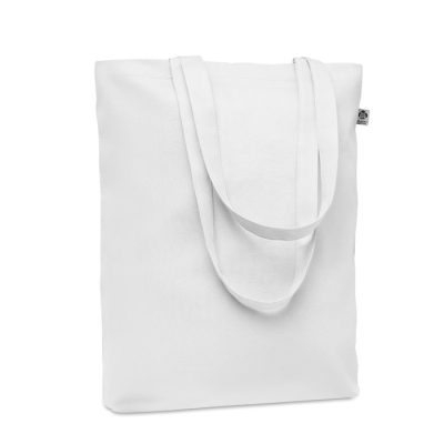Picture of CANVAS SHOPPER TOTE BAG 270 GR & M² in White.
