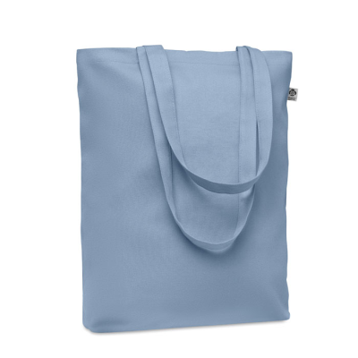 Picture of CANVAS SHOPPER TOTE BAG 270 GR & M² in Blue.