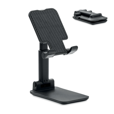 Picture of FOLDING PHONE STAND in ABS in Black.