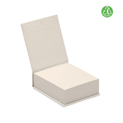 Picture of RECYCLED MILK CARTON MEMO PAD in White.