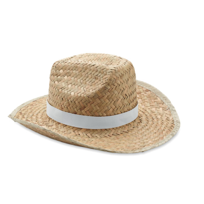 Picture of NATURAL STRAW COWBOY HAT in White.
