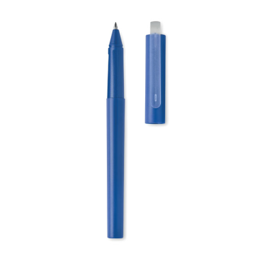 Picture of RPET BLUE GEL INK BALL PEN in Blue.