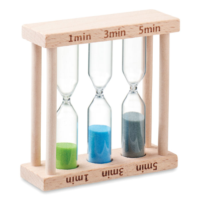 Picture of SET OF 3 WOOD SAND TIMER
