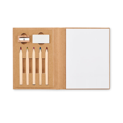 Picture of CHILDRENS 60 SHEET DRAWING SET in Brown.