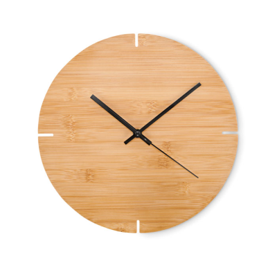 Picture of ROUND SHAPE BAMBOO WALL CLOCK in Brown