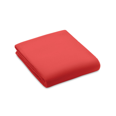 Picture of RPET FLEECE BLANKET 130GR & M² in Red