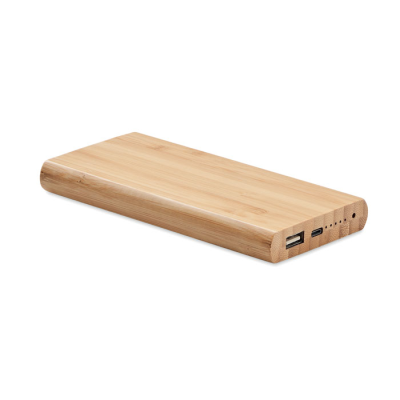 Picture of 6000 MAH BAMBOO POWER BANK in Brown