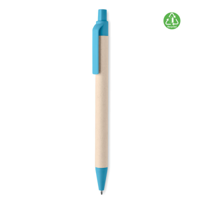 MILK CARTON PAPER BALL PEN in Blue.