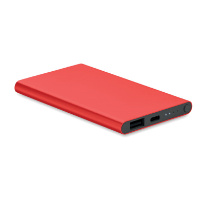 Picture of 4000 MAH POWER BANK TYPE C in Red.