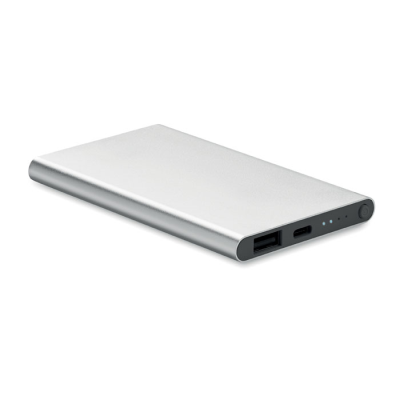 Picture of 4000 MAH POWER BANK TYPE C in Silver.
