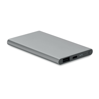 Picture of 4000 MAH POWER BANK TYPE C in Silver.