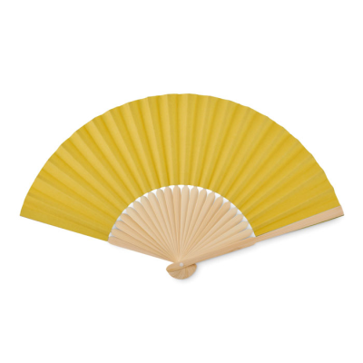 Picture of MANUAL HAND FAN in Yellow.