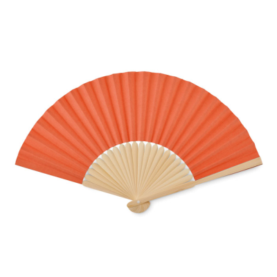 Picture of MANUAL HAND FAN in Orange.