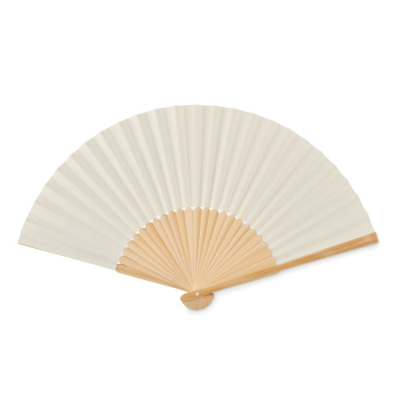 Picture of MANUAL HAND FAN in Beige.