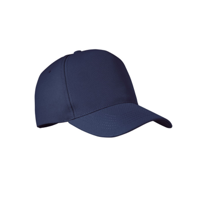 Picture of RPET 5 PANEL BASEBALL CAP in Blue