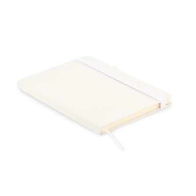 Picture of BONDED LEATHER A5 NOTE BOOK in White.