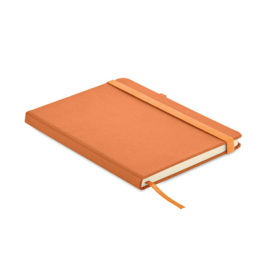 Picture of RECYCLED PU A5 LINED NOTE BOOK in Orange