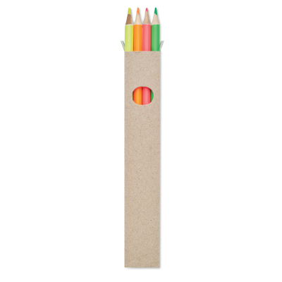 Picture of 4 HIGHLIGHTER PENCIL SET in Box.