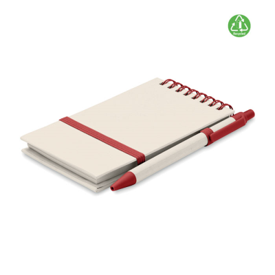 Picture of A6 MILK CARTON NOTE BOOK SET in Red