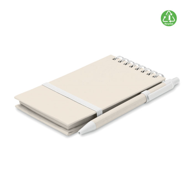 Picture of A6 MILK CARTON NOTE BOOK SET in White.