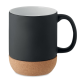 Picture of MATT CERAMIC POTTERY CORK MUG 300 ML in Black