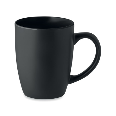 Picture of TWO TONE CERAMIC POTTERY MUG 290 ML in Black