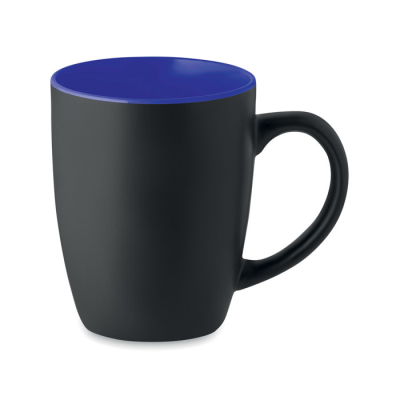 Picture of TWO TONE CERAMIC POTTERY MUG 290 ML in Blue