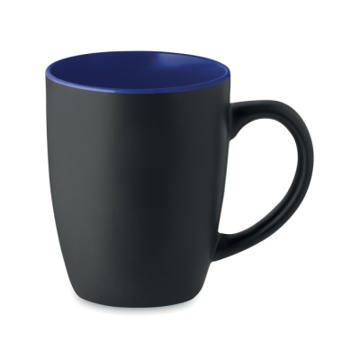 Picture of TWO TONE CERAMIC POTTERY MUG 290 ML in Blue