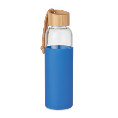 Picture of GLASS BOTTLE 500 ML in Pouch in Blue