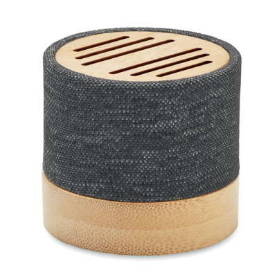 Picture of BAMBOO RPET CORDLESS SPEAKER in Black