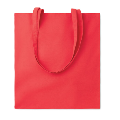 Picture of ORGANIC COTTON SHOPPER TOTE BAG EU in Red.