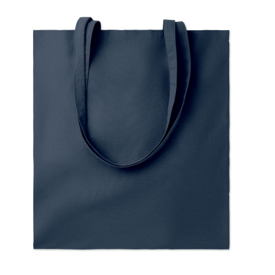 Picture of ORGANIC COTTON SHOPPER TOTE BAG EU in Blue.