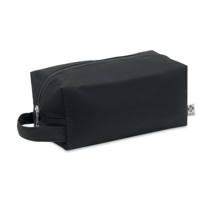 Picture of CANVAS COSMETICS BAG 220 GR & M² in Black.