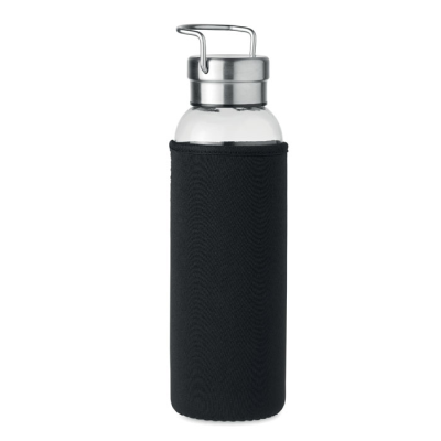 Picture of GLASS BOTTLE in Pouch 500 Ml in Black