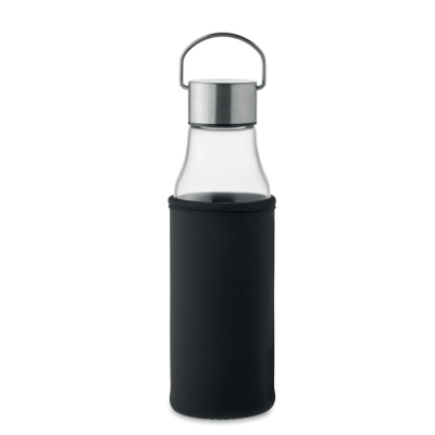 Picture of GLASS BOTTLE 500 ML in White.