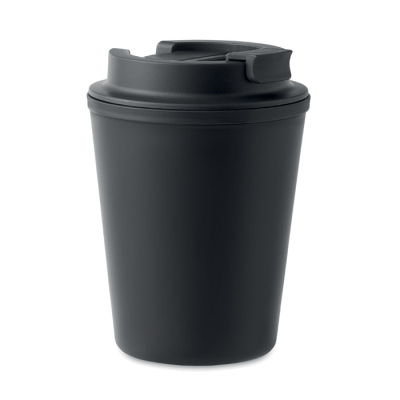 Picture of RECYCLED PP TUMBLER 300 ML in Black.