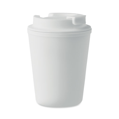 Picture of RECYCLED PP TUMBLER 300 ML in White.