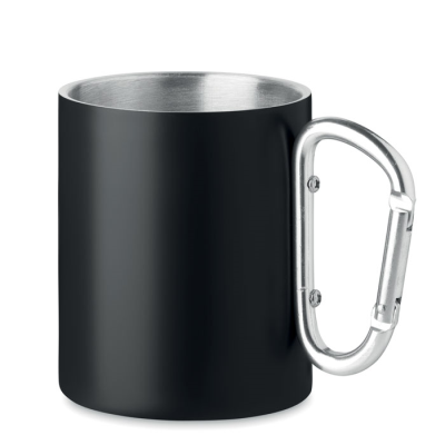 Picture of DOUBLE WALL METAL MUG 300 ML in Black