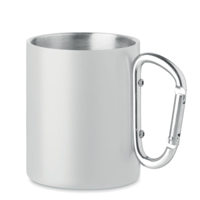 Picture of DOUBLE WALL METAL MUG 300 ML in White