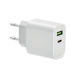 Picture of 18W 2 PORT USB CHARGER EU PLUG in White